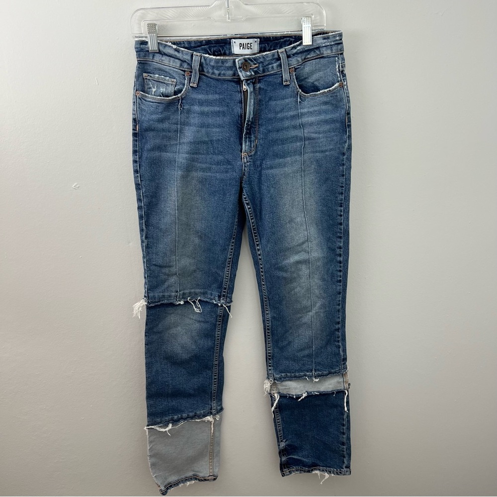 Paige Jacqueline Straight Patchwork Jeans